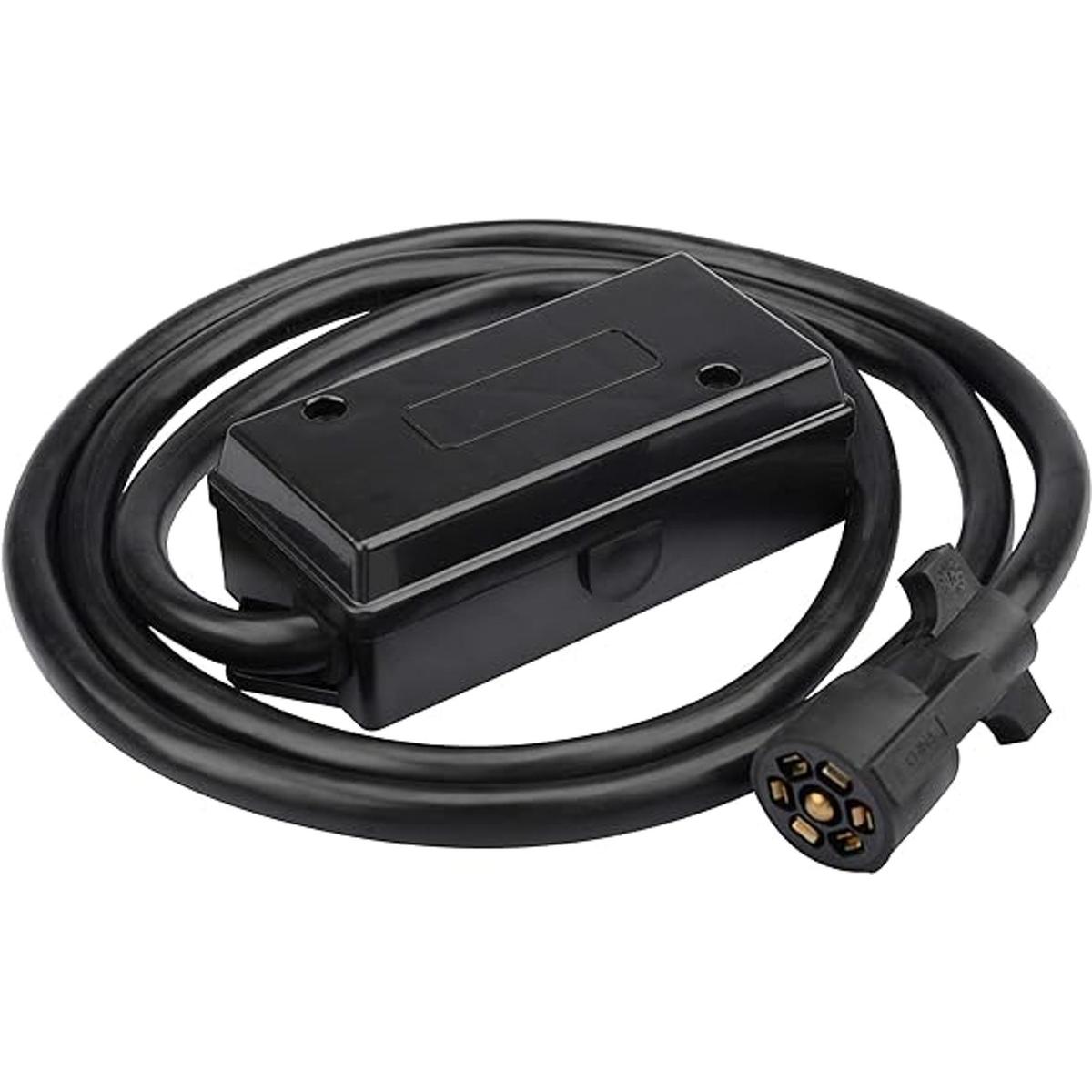LifeSupplyUSA Cable de remolque de 7 vías con caja de