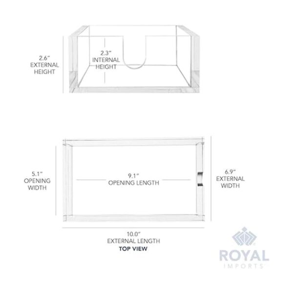 Royal Imports Servilleteros de acrílico para invitados