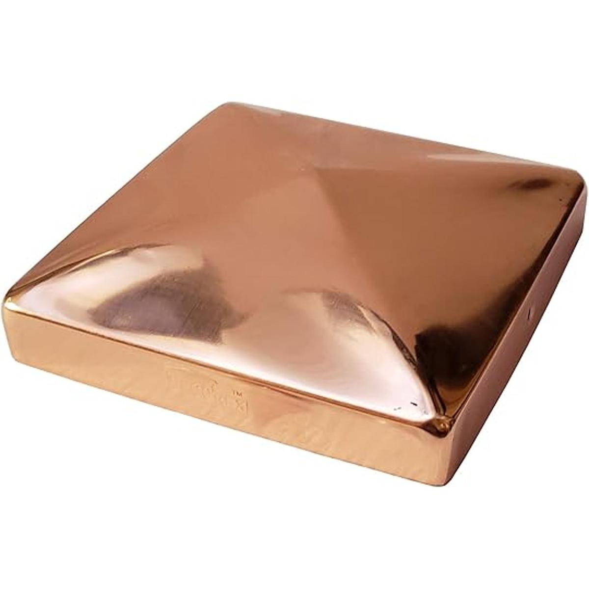 Tapa de poste de pirámide de cobre sólido de 5.5 x 5.5