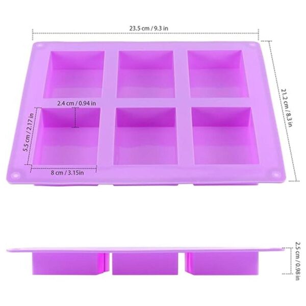 KINJOEK Molde de silicona para jabón 9 paquetes 54