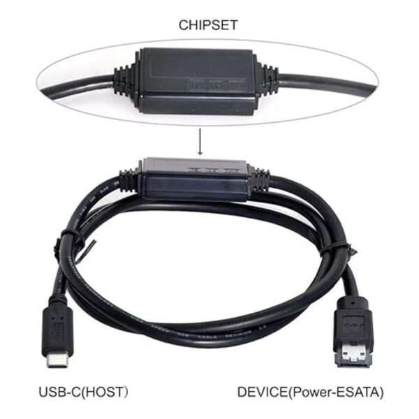 CY eSATA a USB C Cable USB Tipo C Macho Host a eSATA_3