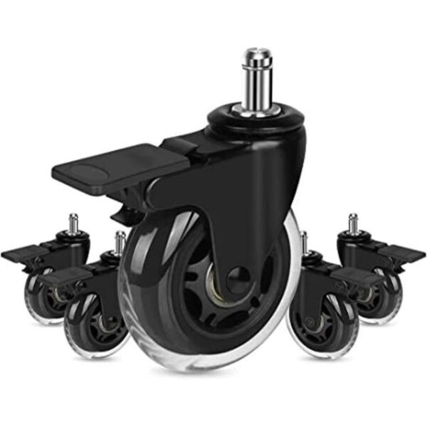 Hirate Ruedas giratorias para silla de oficina con freno_1