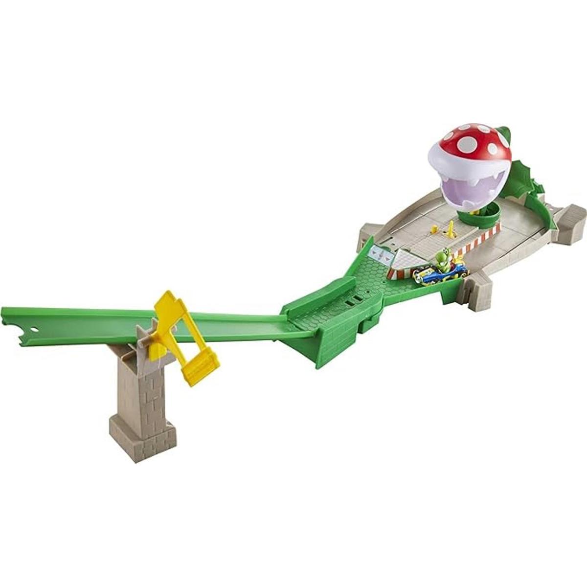 Hot Wheels Mario Kart Piranha Plant Slide Track con