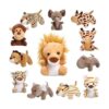 Juguetes de peluche de animales de la selva de 12 piezas_3