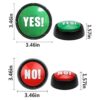 Joffreg Juego de 4 botones con texto en inglés_3