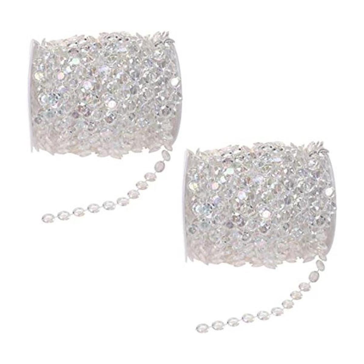 Guirnalda de diamantes de imitación de cuentas de cristal