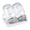 Kit de tarros de brote 2 tarros de boca ancha con tapas