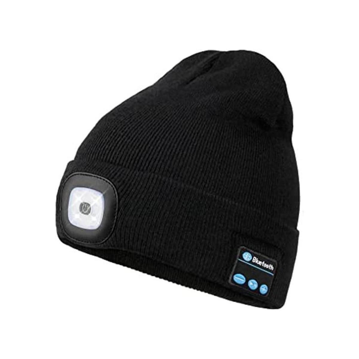 Gorro Bluetooth con 4 luces LED recargable por USB con
