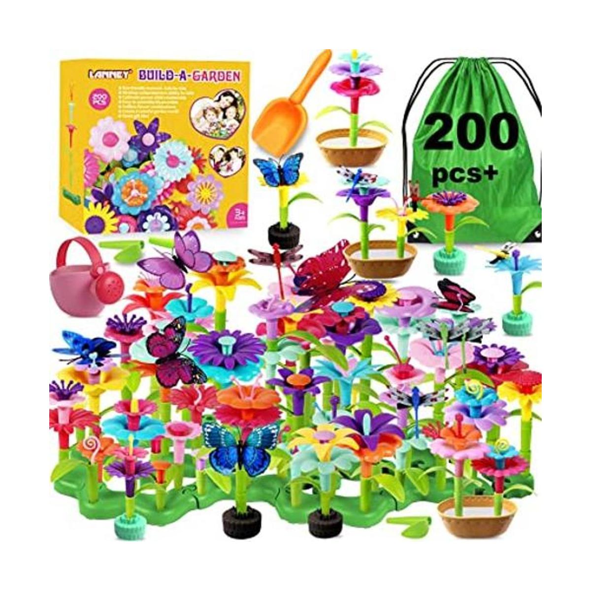 Juguetes de construcción de jardín de flores juego de 200