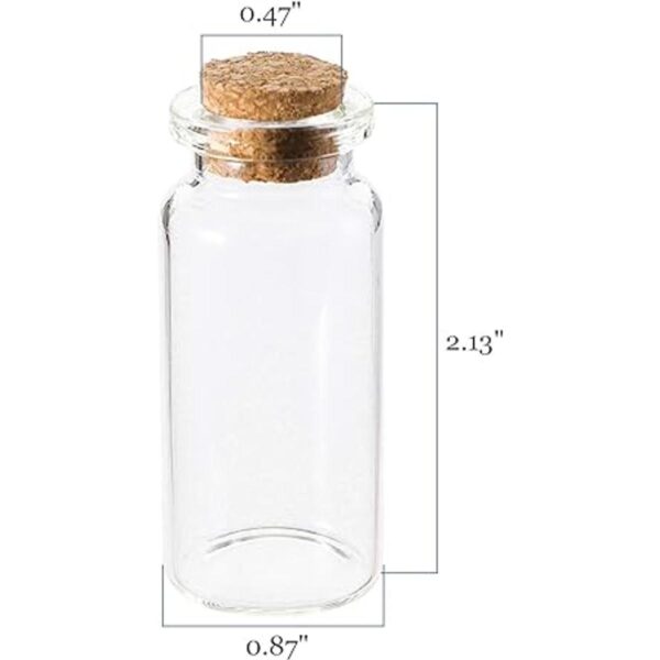 Kingrol Paquete de 100 botellas de vidrio de 0.3 fl oz con