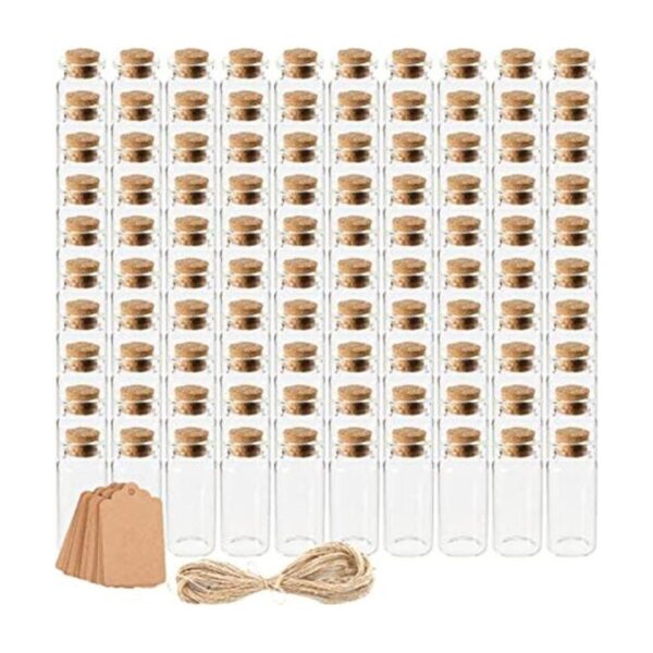 Kingrol Paquete de 100 botellas de vidrio de 0.3 fl oz con