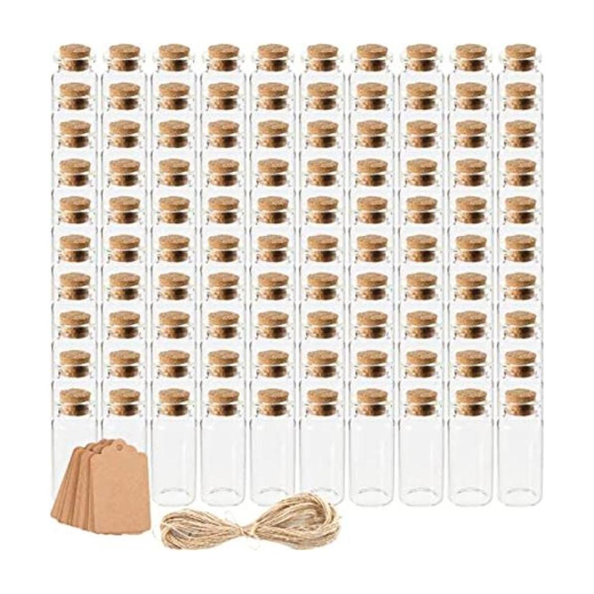 Kingrol Paquete de 100 botellas de vidrio de 0.3 fl oz con