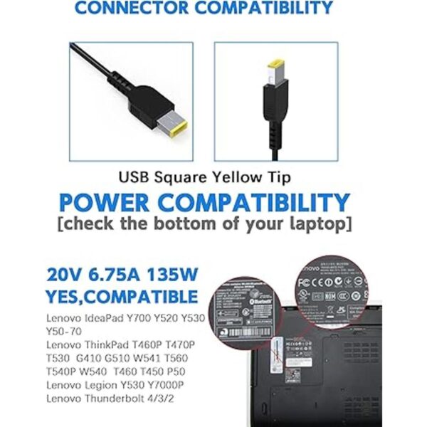 Cargador Lenovo de repuesto para portátil Legion Y530_4