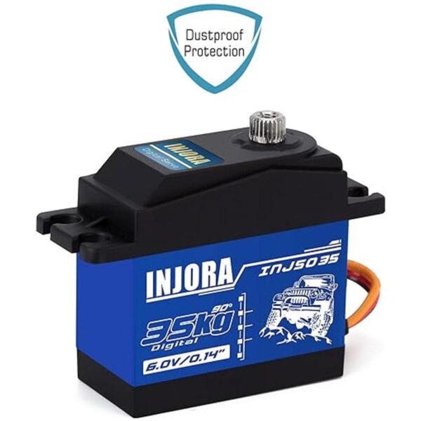 INJORA Servo RC Servo digital de 77.2 lbs de alto par de