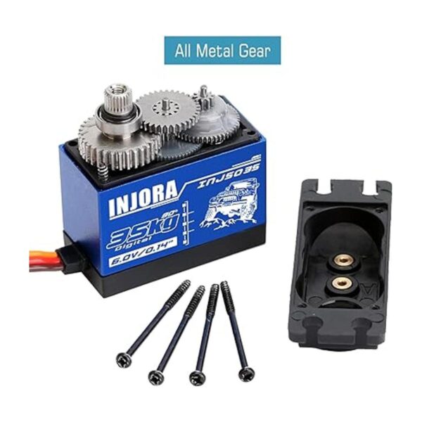 INJORA Servo RC Servo digital de 77.2 lbs de alto par de
