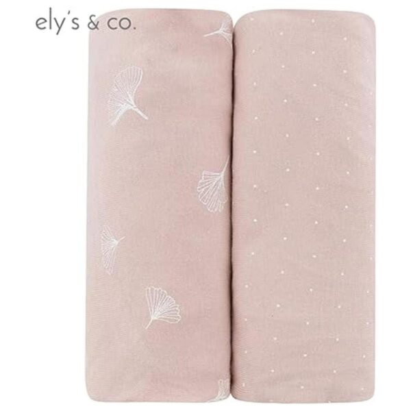 Elys Co. Paquete de 2 sábanas de moisés peinadas 100_4