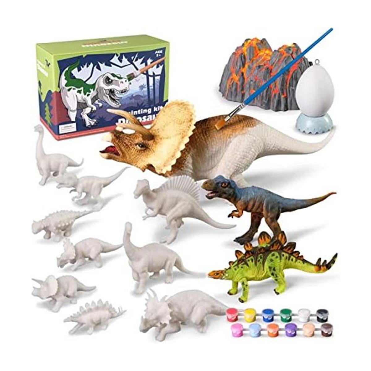 Kit de pintura de dinosaurios 3D con 12 dinos para niños