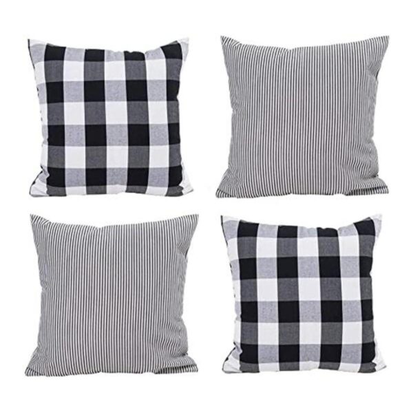 HOPLEE Juego de 4 fundas de almohada de verano de 18 x 18