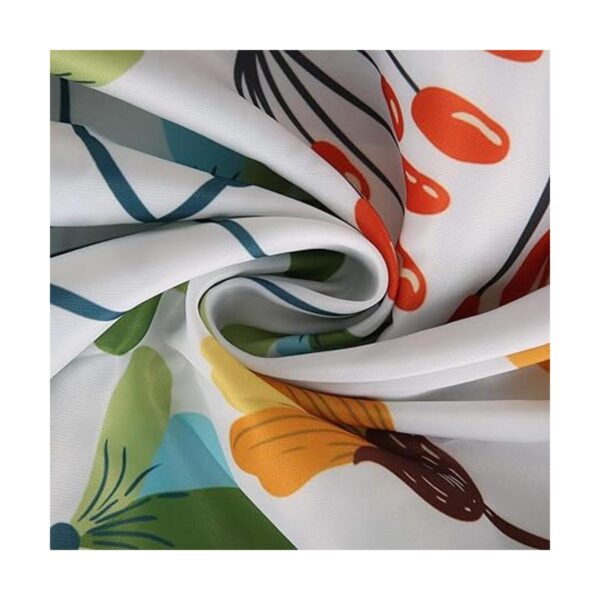 LIVILAN Floral Shower Curtain Yellow Floral Shower_4