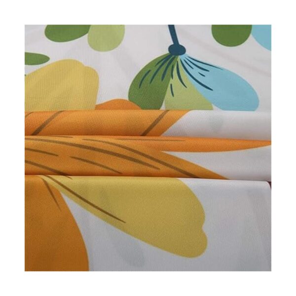 LIVILAN Floral Shower Curtain Yellow Floral Shower_5