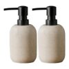 Juego de 2 dispensadores de jabón beige dispensador de_1