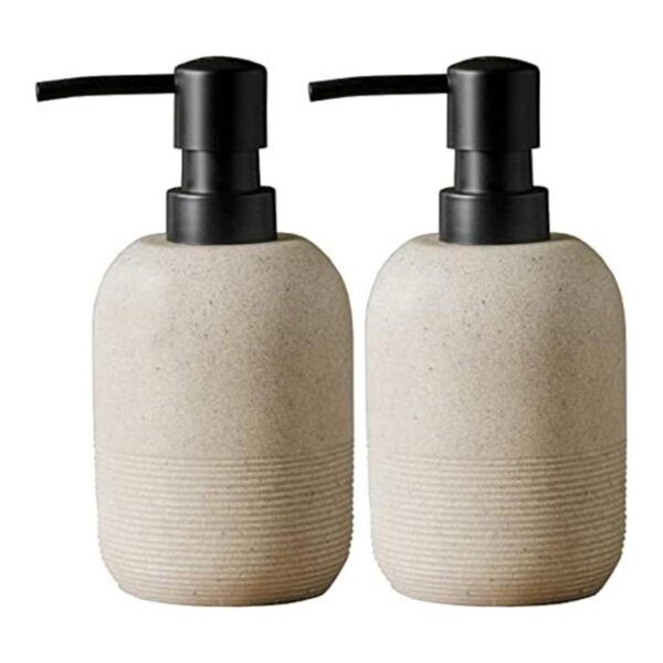 Juego de 2 dispensadores de jabón beige dispensador de_1