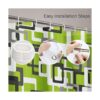Semtomn Cortina de ducha moderna verde lima negro gris_4