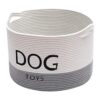 Geyecete Dog Storage Basket Round Weave Rope Basket Dog