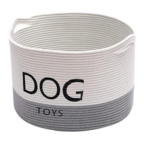 Geyecete Dog Storage Basket Round Weave Rope Basket Dog