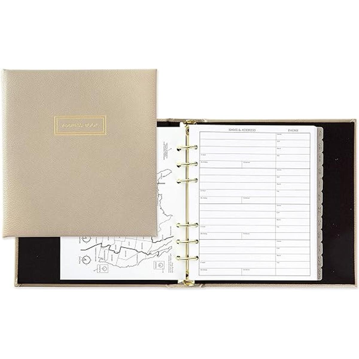 Hallmark Libreta de direcciones rellenable crema
