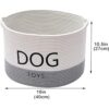 Geyecete Dog Storage Basket Round Weave Rope Basket Dog