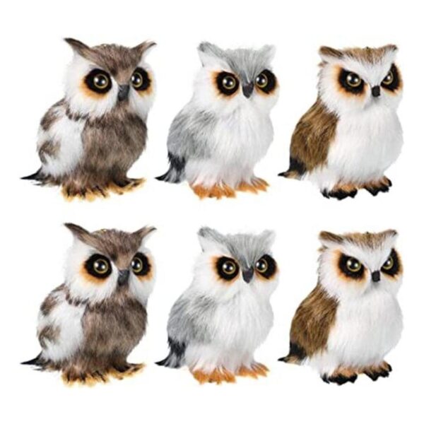 Skylety 6 piezas de mini búho de peluche de 3.2 pulgadas_1