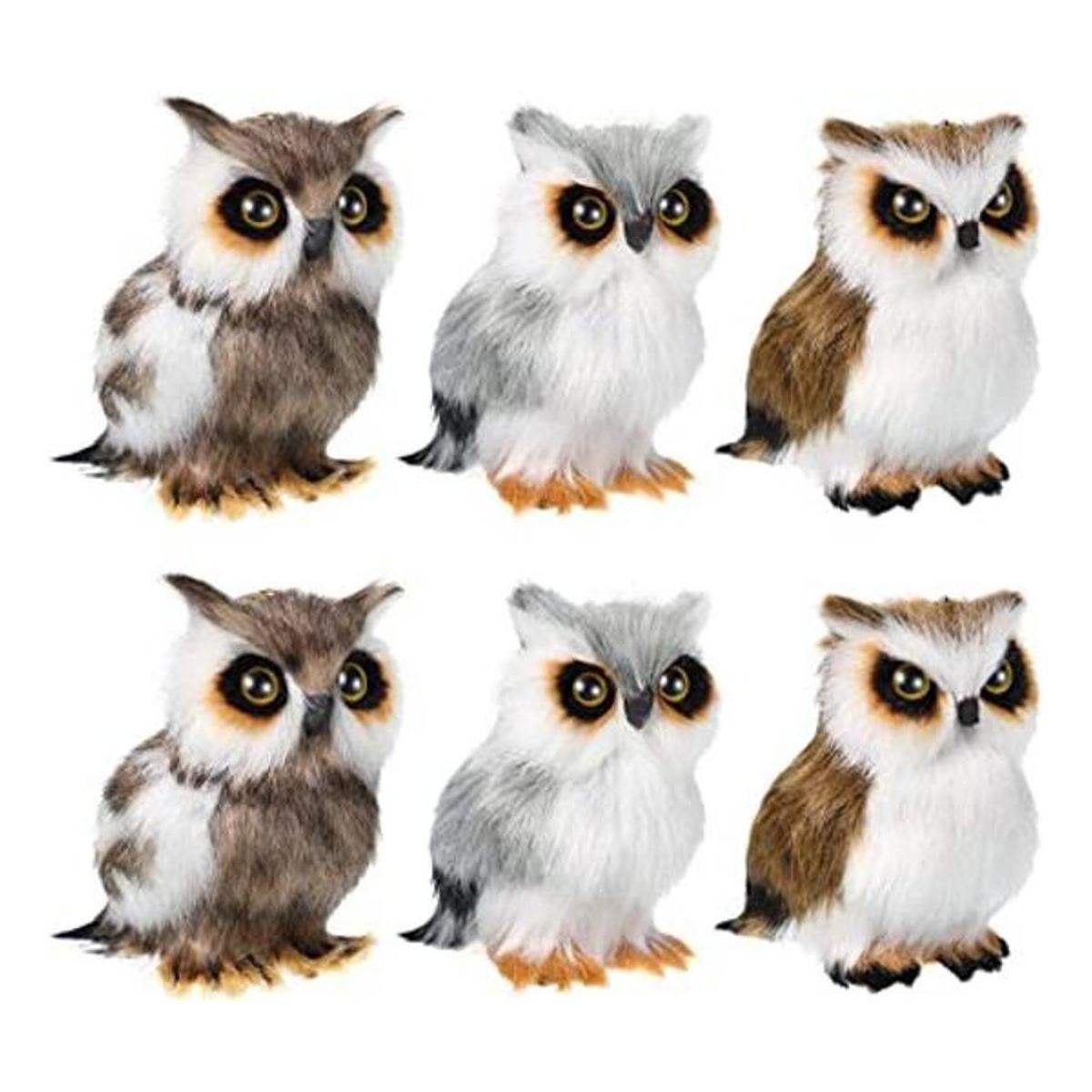 Skylety 6 piezas de mini búho de peluche de 3.2 pulgadas