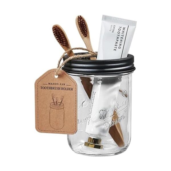 Juego de 4 accesorios de baño Mason Jar Dispensador de