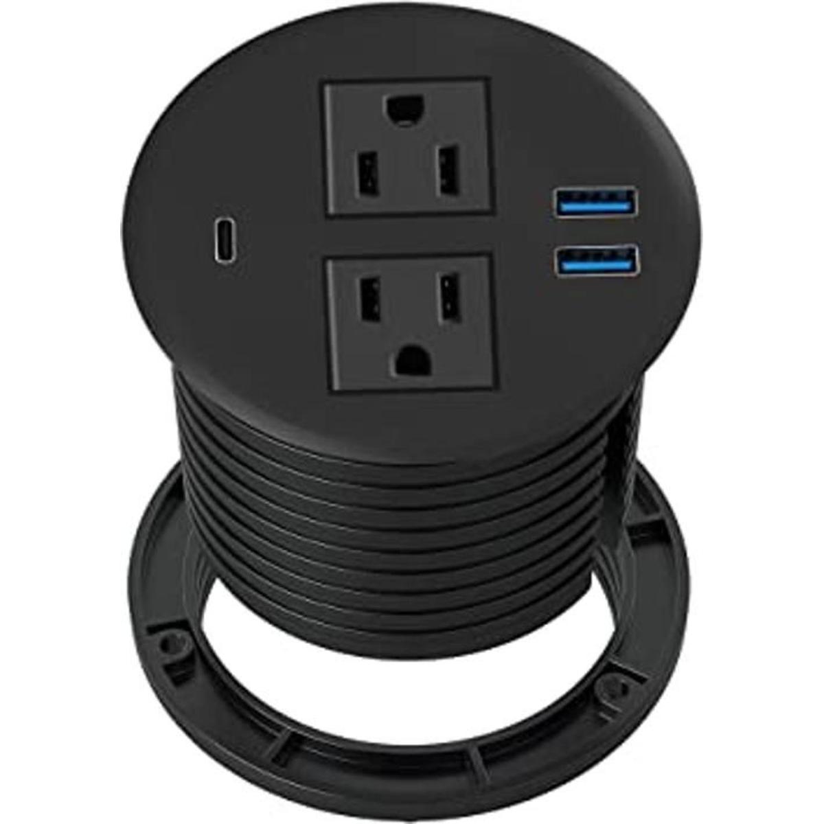 Kungfuking Ojal de alimentación de escritorio con USB C