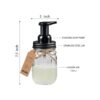 Juego de 4 accesorios de baño Mason Jar Dispensador de