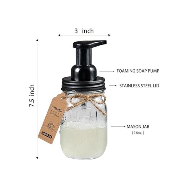 Juego de 4 accesorios de baño Mason Jar Dispensador de