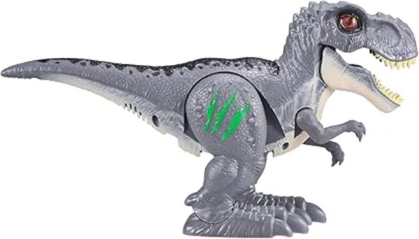 Robo Alive Juguete robótico a batería TRex gris Attacking_4