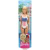 Muñeca Barbie Rubia en traje de baño con bandera de_6