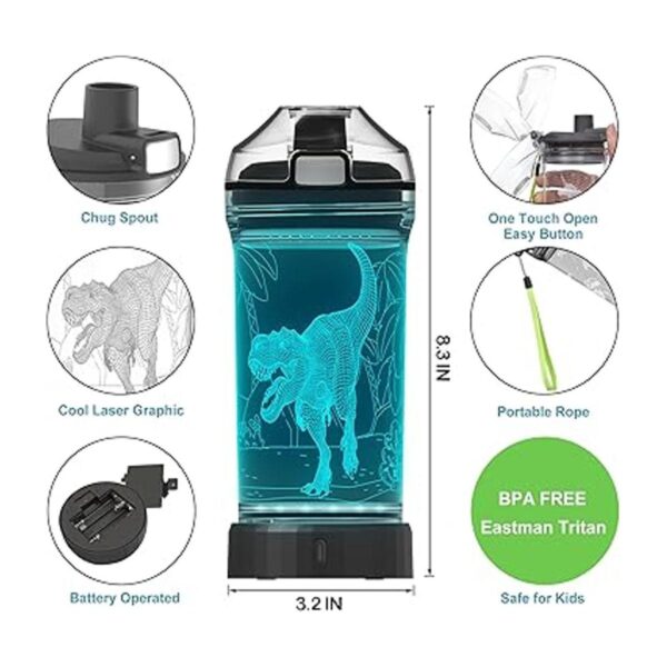 Lightzz Botella de agua para niños con luz LED de_5
