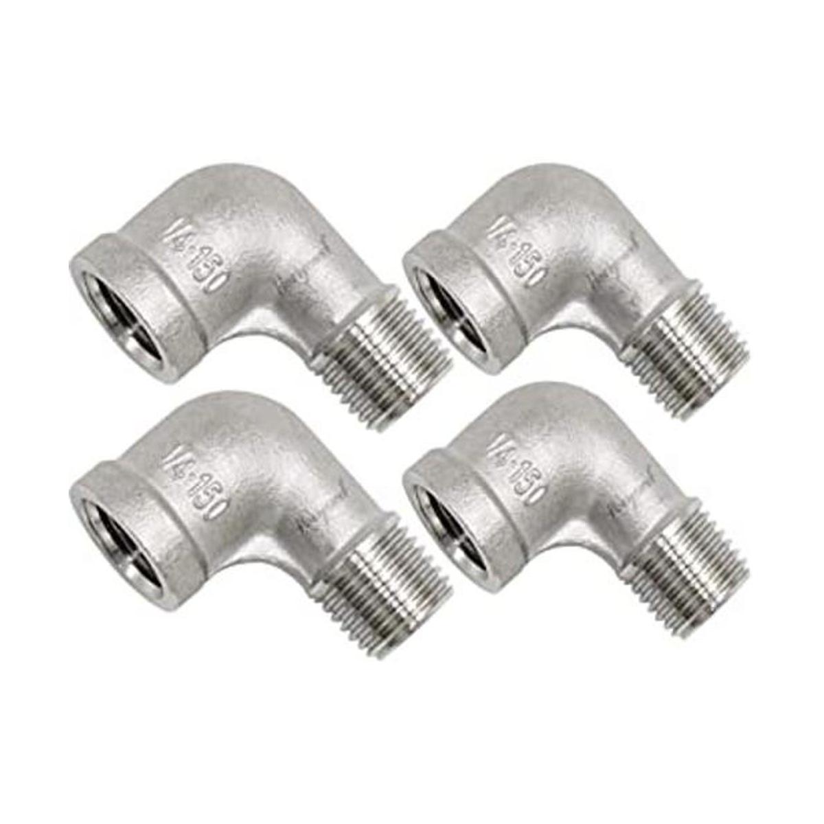 Horiznext NPT 14 acero inoxidable 90 grados macho a