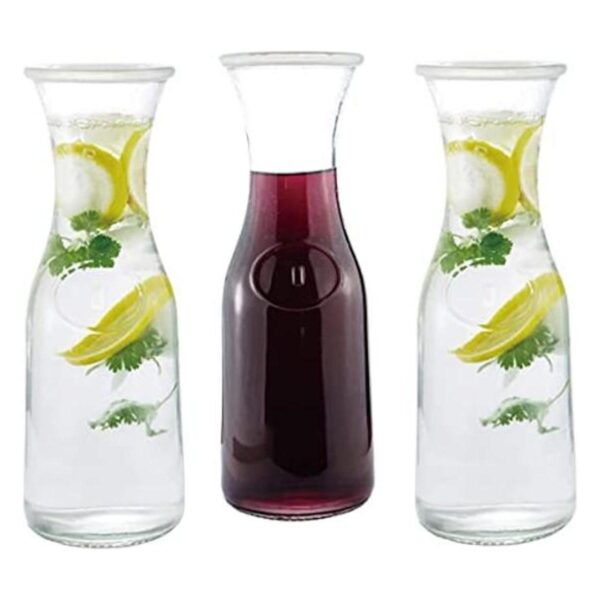 Jarra de agua de vidrio o vino con tapas 1 litro 3_1