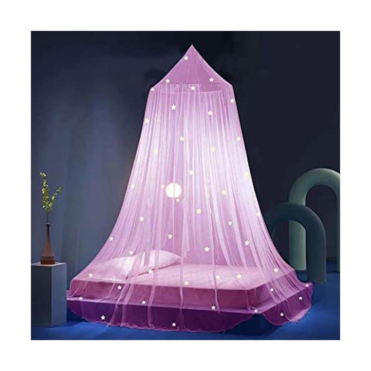 Toldo de cama con estrellas que brilla en la oscuridad