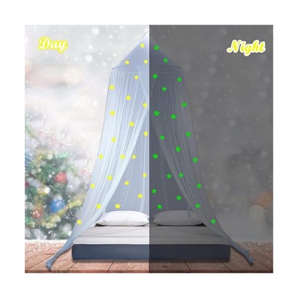 Toldo de cama con estrellas que brilla en la oscuridad_4