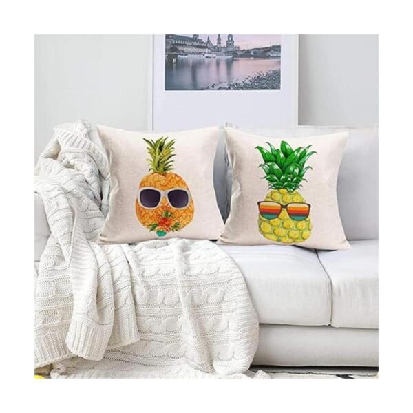 Smilyard Juego de 4 fundas de almohada de piña de 18 x 18