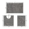 Juego de alfombras de baño de felpilla ultra suave 3_5