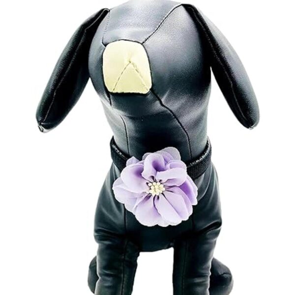 JpGdn 20 piezas pequeño collar de perro flor con diamantes