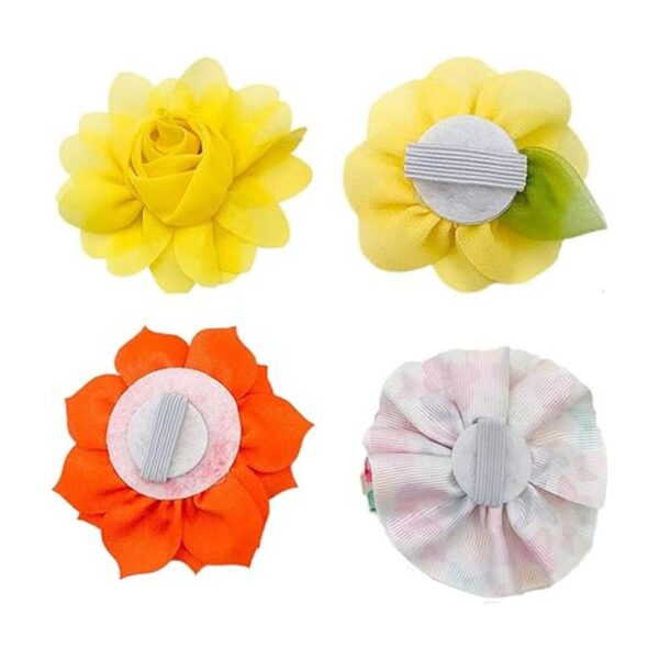 JpGdn 20 piezas pequeño collar de perro flor con diamantes