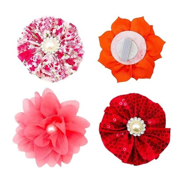 JpGdn 20 piezas pequeño collar de perro flor con diamantes