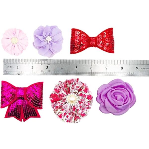 JpGdn 20 piezas pequeño collar de perro flor con diamantes